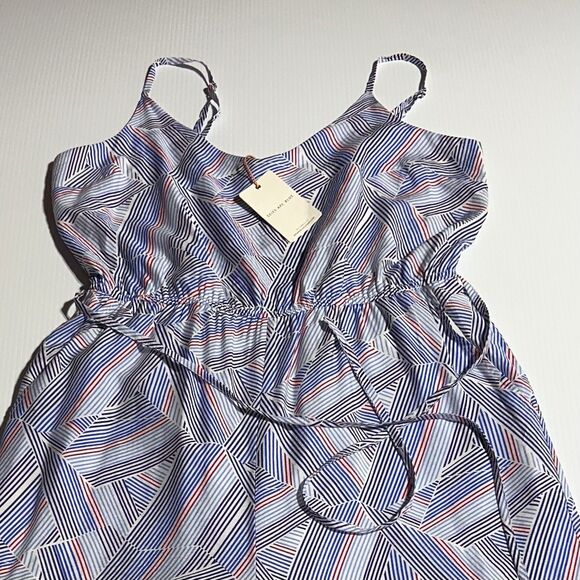 Skies Are Blue Jumpsuit Women’s L Large  Geometric Print Sleeveless Tie Belt NWT - Picture 3 of 14